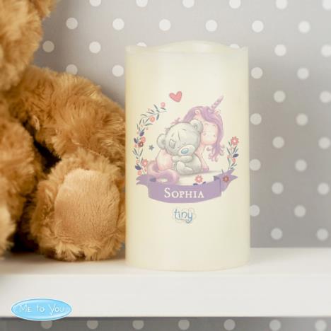 Personalised Tiny Tatty Teddy Unicorn Nightlight LED Candle Extra Image 1